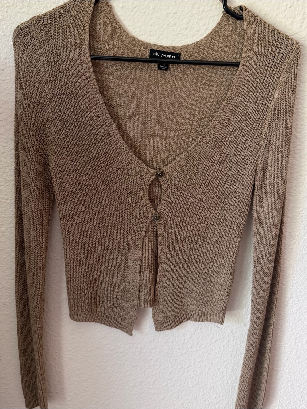Tan cardigan